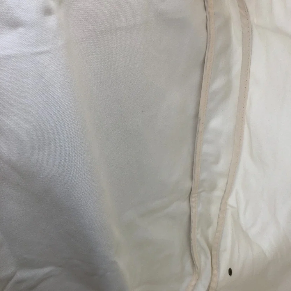Hermes Canvas Garment Bag Medium White Foldable Zipper Travel Storage 42x24